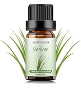Sedbuwza Vetiver Essential Oil, 100% Pure Organic Therapeutic Grade Vetiver Oil for Skin Care, Ma...