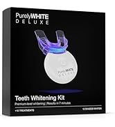 PurelyWHITE DELUXE Teeth Whitening Kit, Complete LED Teeth Whitening, 15+ Treatments, (3) 3ml Whi...