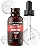 93% NATURAL VITAMIN E Facial Serum for Hydrating Softening Dry Face Skin Everyday Use with Pear F...