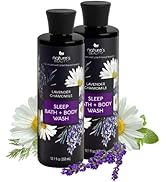 Nature’s Beauty Lavender Chamomile Sleep Bath + Body Wash | Relax + Sleep Well with Lavender Body...