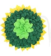 WishLotus Sunflower Dog Snuffle Mat , Small Pet Snuffle Mat for Dogs for Boredom with Hanging Rop...