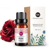 Rose Essential Oil 100% Pure Organic Rose Oil for Diffuser, Perfume, Massage, Aroma, Bath - 10ML