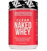 Clear Naked Whey Protein Isolate, Fruit Punch, 100% Iso Protein Powder, No GMOs or Artificial Swe...
