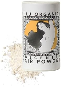 Lulu Organics Dry Shampoo Powder for Dark, Blonde and Oily Hair, All Natural Body & Hair Powder for Women and Men, Paraben & Talc free No White Cast Synthetic Fragrance, Travel Size, Unscented -1oz