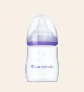 Lansinoh Anti-Colic Baby Bottles for Breastfeeding Babies, 5 Ounces, 3 Ct, Includes 3 Slow Flow
