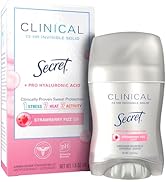 Secret Clinical Strength Antiperspirant Deodorant for Women, 3X Stress Protection, 72hr Sweat & O...