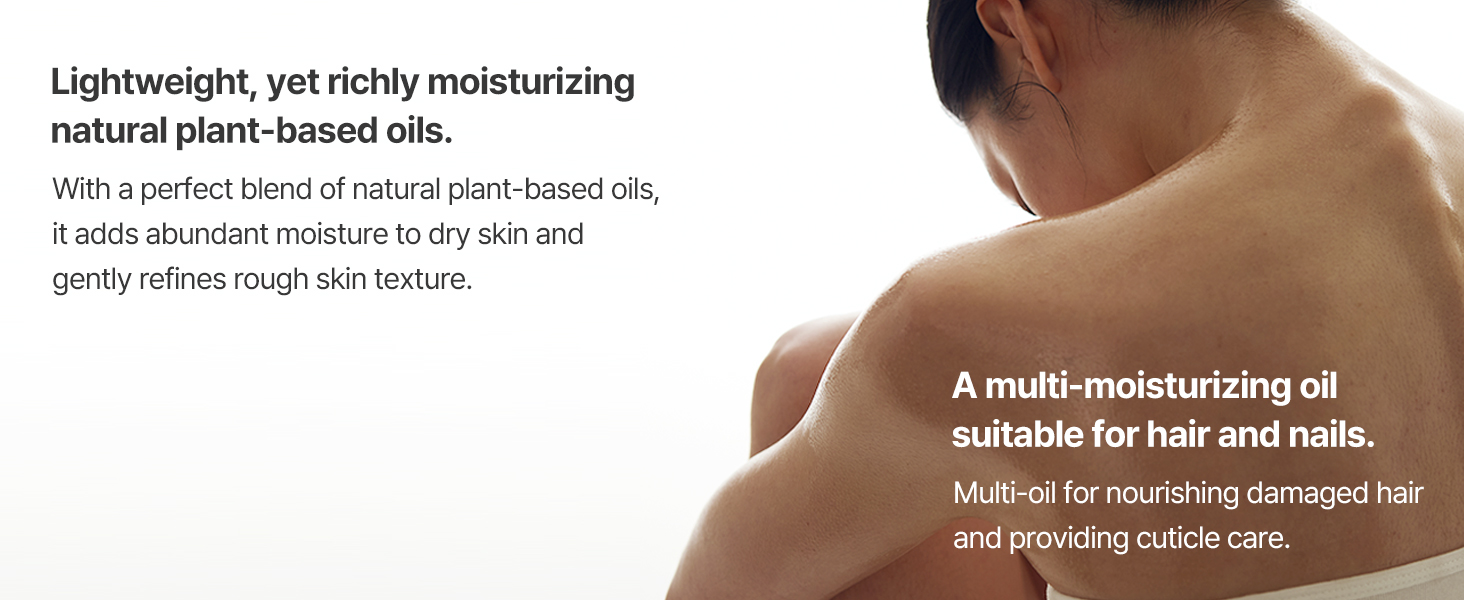 Lightweight, yet richly moisturizing natural plant-based oils