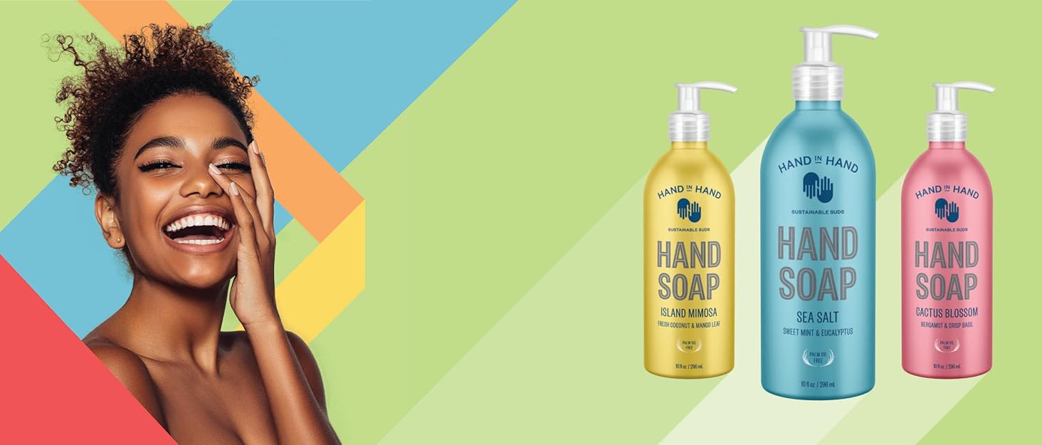woman laughing with soap