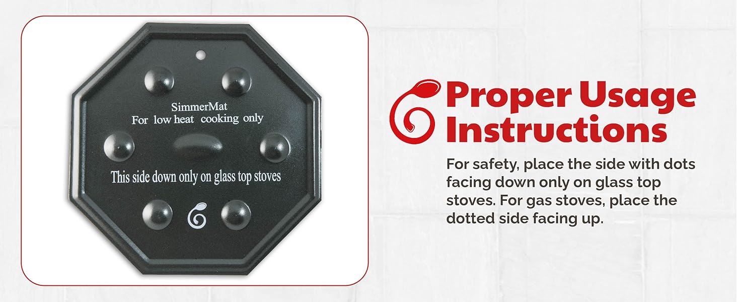 Usage of simmer plate for gas stove and heat diffuser for glass cooktop for safe, efficient cooking