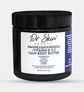 Dr Skin Magnesium + Vitamin D & C- Lavender Body Butter 4oz - Apply to Legs, Arms & Chest. USA Ma...