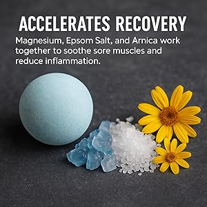 Creatine Epsom Salt Arnica magnesium accelerates recovery sore muscles post workout therapy relaxing