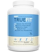 RSP NUTRITION TrueFit Meal Replacement Shake Protein Powder, Grass Fed Whey + Organic Fruits & Ve...