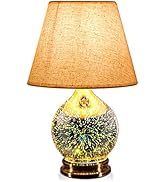 Porseme Table Lamp, Desk Lamp Bulb Included - Modern Lamp with Unique Lampshade, Handmade 3D Effe...