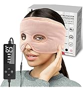 Moist Heat Sinus Pressure Relief Mask with 3 Heat Settings, USB Powered Extra Large Face Heating ...