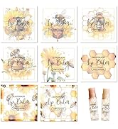 CRASPIRE 80Pcs 8 Styles Lip Balm Sticker Bees Sunflower Self-Adhesive Homemade Lip Balm Labels Vi...