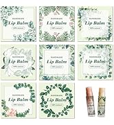 CRASPIRE 80Pcs 8 Styles Lip Balm Sticker Leaf Green Plant Self-Adhesive Homemade Lip Balm Labels ...