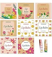 CRASPIRE Lip Balm Labels 80pcs Homemade Lip Balm Labels 2” Clear Lip Balm Labels for Tubes Printa...