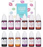BONNIE CHOICE 12 Colors Liquid Lip Gloss Pigment Set, DIY Lipstick Liquid Pigment Set for Making ...