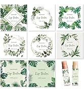 CRASPIRE 80Pcs 8 Styles Green Leaf Lip Balm Sticker Tropical Turtle Plant Self-Adhesive Homemade ...