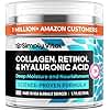 SimplyVital Collagen, Retinol & Hyaluronic Acid Cream - Anti-Aging Face Moisturizer for Face, Firming Skin Care Neck & Décolleté - Made in USA, Daily Moisturizer Face Cream Day & Night - 1.7 fl.oz.