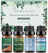 Sedbuwza Essential Oils Gift Set - 4 Pack Organic Diffuser Oil for Home Care, Candle Making, Humi...