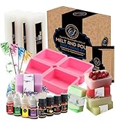 CraftZee Soap Making Kit for Adults and Kids - Soap Making Supplies with Glycerin Soap Base, Sili...