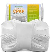 EnduriMed Memory Foam CPAP Pillow for Side Sleepers w/ Pillow Case - Reduces Full Mask Pressure &...