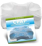 EnduriMed CPAP Pillow and EnduriMed CPAP Pillow Case - Cooling Fabric, Blue - Cooling Fabric, White