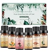 Rose Jasmine Chamomile Frankincense Sandalwood Orange Essential Oil Set, 6 Pack 100% Pure Aromath...