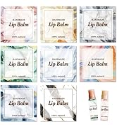 CRASPIRE 8 Styles Lip Balm Stickers, 80 Pcs, Marble Square Pattern, Waterproof, Self-Adhesive, DI...