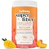 Bellway Super Fiber Powder + Collagen, Sugar-Free Psyllium Husk Powder with Collagen Peptides and Hyaluronic Acid for Digestive Health, Healthy Skin, Nails, Bones & Joints, Peach Mango (20 Servings)