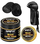 Natural Wave Pomade for Men Strong Hold, Easy Wash 360 Wave Training Hair Cream, Waves Grease for...