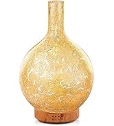 Porseme Gold Plated Essential Oil Diffuser Glass Aromatherapy Ultrasonic Humidifier, Auto Shut-Of...