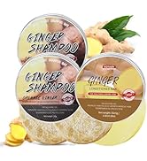 Hotiary Ginger Hair Regrowth Shampoo Bar and Conditioner Set, Natural Organic Ginger Shampoo Soap...