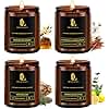 Scented Candles Set, Soy Candles for Home Scented, 4 Pack 28oz Candle Gifts for Men Women, Scents of Magnolia & Sandalwood/Moroccan Amber/Lemon Eucalyptus/Vintage Oak