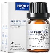 HIQILI Peppermint Essential Oil,100% Pure Organic Therapeutic Grade for Diffuser,Hair Growth,Add ...