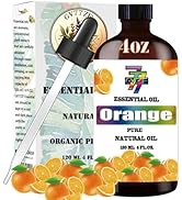 Orange Essential Oil 4 Fl Oz (120 ml) -for Diffusers, Humidifiers, Home, Bath, Cleaning, Yoga, DI...