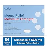 Curist Guaifenesin Mucus Relief 1200 Mg Maximum Strength - 84 Count Extended Release Tablets - Re...
