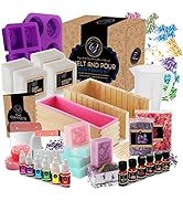 CraftZee Large Soap Making Kit for Adults and Kids - Soap Making Supplies with Silicone Loaf Mold...