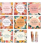 CRASPIRE 80Pcs 8 Styles Lip Balm Sticker Flower Floral Maple Leaf Self-Adhesive Homemade Lip Balm...