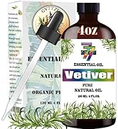 Vetiver Essential Oil 4 Fl Oz (120 ml) -for Diffusers, Humidifiers, Home, Bath, Cleaning, Yoga, D...