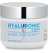 100% Hyaluronic Acid Cream Face w/Jojoba Oil & Apricot Oil | Professional Grade Intense Hydration...