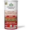 Organic India Psyllium Husk Powder - Pre & Probiotic Fiber Supplement, Organic Psyllium Husk Fiber Supplement, Dietary Fiber, USDA Organic, Vegan, Gluten Free - Orange, 10 Oz