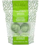 Vitabath Bath Fizzies with Epsom Salt Relax Nourish Unwind Original Spring Green Calming Aromathe...
