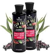 Nature’s Beauty Stress Relief Bath + Body Wash | Clear Your Mind with Elderberry Eucalyptus Body ...