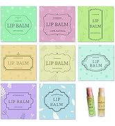 CRASPIRE Lip Balm Labels 80pcs Homemade Lip Balm Labels 2” Clear Lip Balm Labels for Tubes Printa...