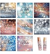 CRASPIRE 80Pcs 8 Styles Lip Balm Sticker Marble Pattern Self-Adhesive Homemade Lip Balm Labels Vi...