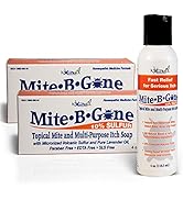 Natural, Calming Itch Relief Pack by Mite-B-Gone - 10% Sulfur Lotion (4oz) + 2 Soaps | Treats Bit...