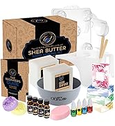 DilaBee CraftZee DIY Soap Making Kit - Shea Butter Soap Supplies With Molds, Fragrance Oils for M...