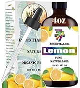 Lemon Essential Oil 4 Fl Oz (120 ml) -for Diffusers, Humidifiers, Home, Bath, Cleaning, Yoga, DIY...